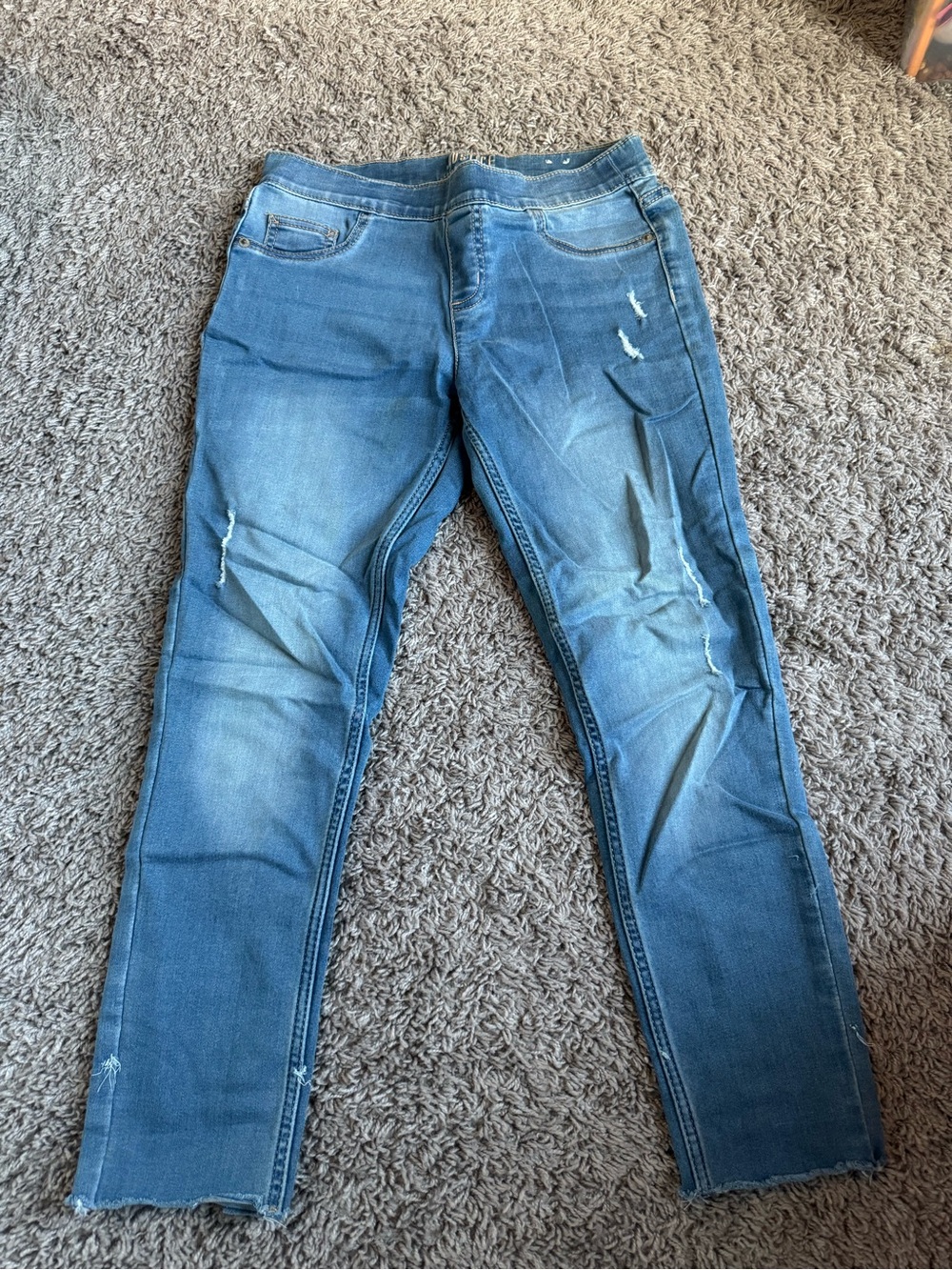 Justice girls Distressed Slim Jeans - Blue